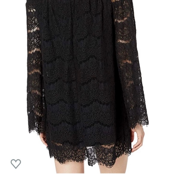 NWOT Love Fire Black Lace Off the Shoulder Dress - Picture 6 of 15